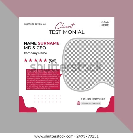 Client testimonial Design clients review customer feedback testimonial satiafaction