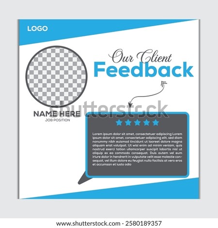 Client Testimonial Design. New client testimonial design template,