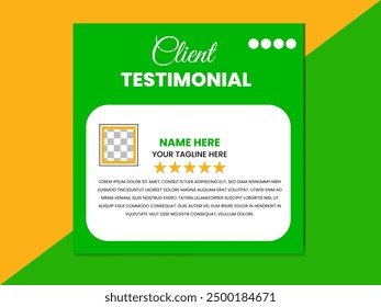 Client Testimonial Design. Square Size Client Testimonial Design Template