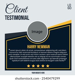 Client Testimonial Design Template and Background