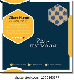 Client testimonial Design Template, Client feedback