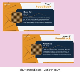 client testimonial design vector, Di