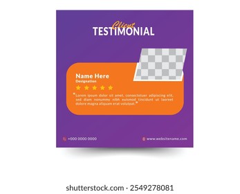 Client Testimonial Design with Vector File