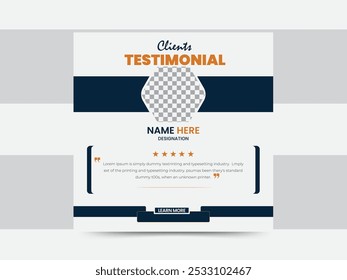 Client Testimonial or Feedback design templet