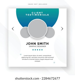 Client testimonial feedback quote testimonial social media post web banner square flyer template