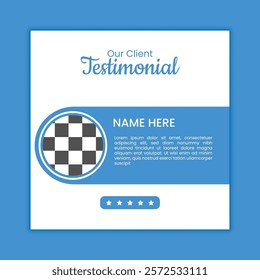Client testimonial or feedback social media post