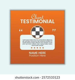 Client testimonial or feedback social media post