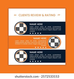 Client testimonial or feedback social media post