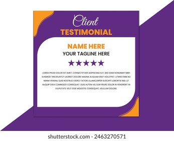 Client Testimonial Review Design Layout