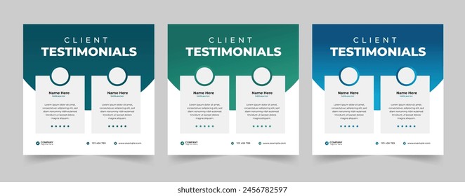 Client testimonial review post banner template