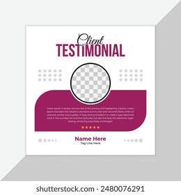 Diseño de Plantilla testimonial del cliente, Plantilla de Comentarios del cliente