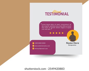 Client Testimonial With Vector File Design