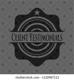 Client Testimonials black emblem