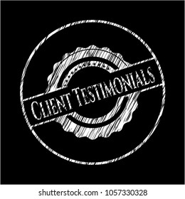 Client Testimonials chalk emblem