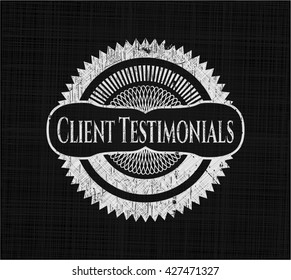 Client Testimonials chalk emblem