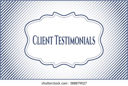 Client Testimonials colorful poster