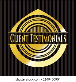 Client Testimonials gold emblem
