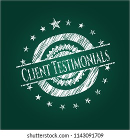 Client Testimonials on blackboard