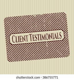 Client Testimonials rubber texture