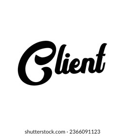 client text on white background.