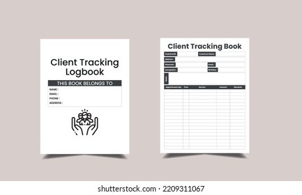 Client Tracking Log Buch KDP Interior Design. Printlogbuch