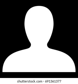 Client vector icon. Flat white symbol. Pictogram is isolated on a black background. Designed for web and software interfaces.