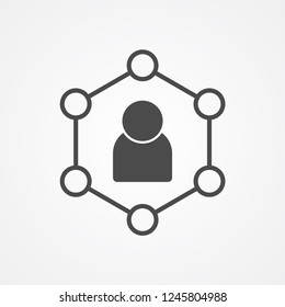 Client vector icon sign symbol