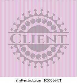 Client vintage pink emblem