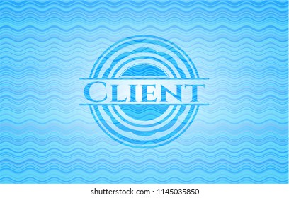Client water badge background.