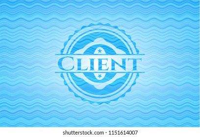 Client water concept emblem background.