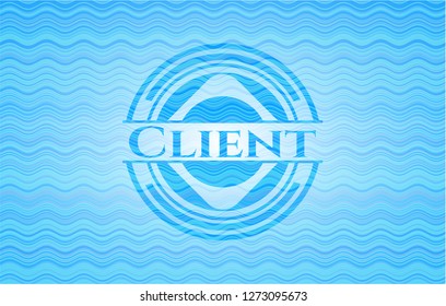 Client water representation style badge.