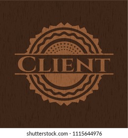                               Client wood emblem. Retro                                           