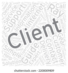 Client Word Cloud Art Detailed Vector