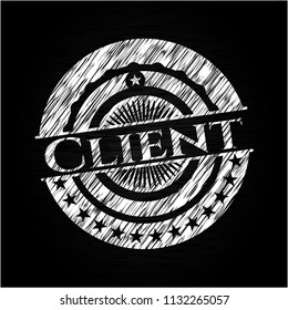 Client written on a blackboard