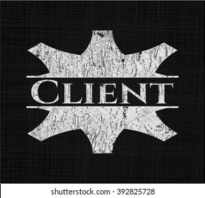 Client written on a blackboard