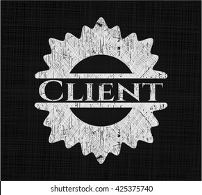 Client written on a blackboard