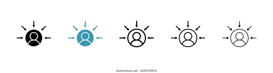 Client-Focused Consumer Approach Icons. Customer Orientation and Service Excellence Symbols.