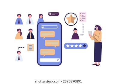 Clienting flat style illustration design