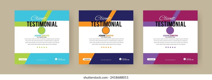 Clients feedback banner testimonial design Clients testimonial banner design