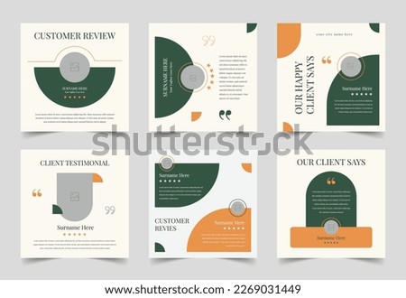 Clients feedback or testimonial social media post, Customer Review banner, Testimonial banner