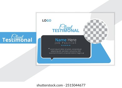 Feedback dos clientes ou banner de web depoimento para o modelo de postagem de mídia social. 