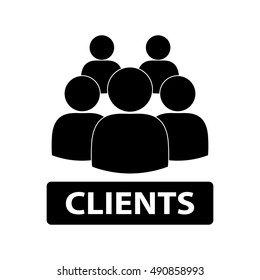 Clients Icon Stock Vector Royalty Free 490858993