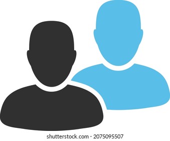 Clients icon with flat style. Isolated vector clients icon image on a white background.