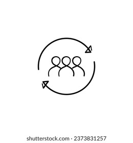 Clients Line Style Icon Design