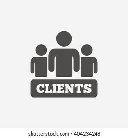 client logo images stock photos vectors shutterstock https www shutterstock com image vector clients sign icon group people symbol 404234248