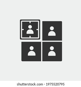 Clients vector icon illustration sign