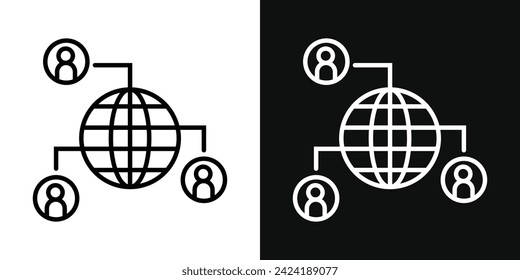 Clients Worldwide Icon Set. Vector Illustration