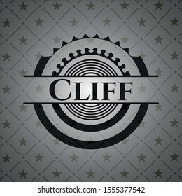 Cliff dark emblem. Vector Illustration. Detailed.