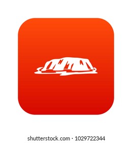 Cliff icon digital red for any design isolated on white vector illustration