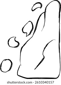 Cliff icon in Doodle style 